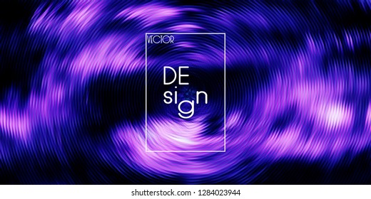 Vector warped lines ultraviolet background. Modern abstract creative backdrop with saturated variable width stripes. Twisted stripes optical illusion. 