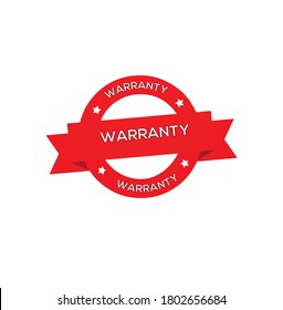 Vector Warranty flat icon isolated on white background. Certified medal icon in flat design. Vector illustration.