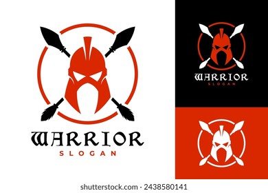 Vector Warrior Helmet Knight Logo Design