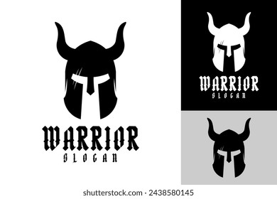 Vector Warrior Helmet Knight Logo Design