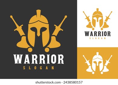 Vector Warrior Helmet Knight Logo Design