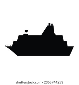 Vector warship icon simple illustration of warship vector icon for web.