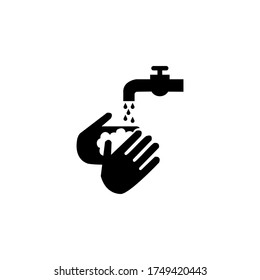 Icono de la mano de lavado de vectores para eps 10