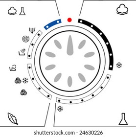 vector washing machine icons