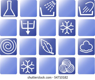 vector washing machine icons
