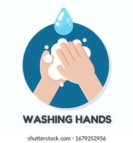Vector washing your hands with soap helps to prevent germs and the corona virus.