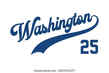 Vector Washington text typography design for tshirt hoodie baseball cap jacket and other uses vector
