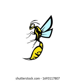 vector wasp illustration. wasp icon