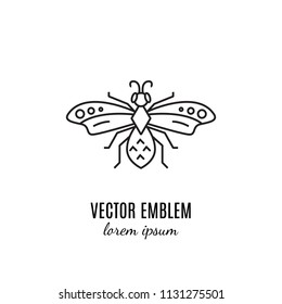 Vector wasp linear icon