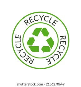 Vector waste logo sign. Arrow reuse earth recycle symbol reuse concept icon