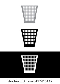 Vector Waste Paper Basket Set in Grey, Black and Reverse