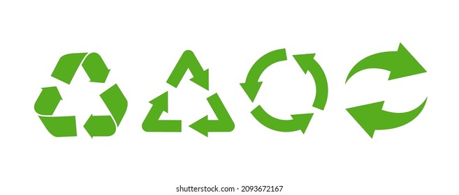 Vector waste sign logo icon. Environment eco symbol recycle illustration arrow concept