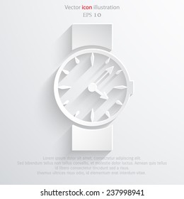 Vector watch, clock web icon. Eps 10.