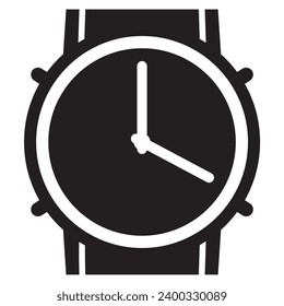 vector watch icon in black
