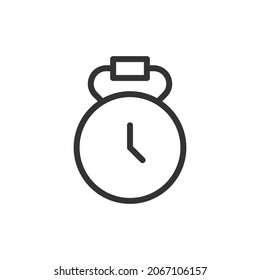 Vector watch line icon. Symbol in trendy outline style. Vector illustration isolated on a white background. 