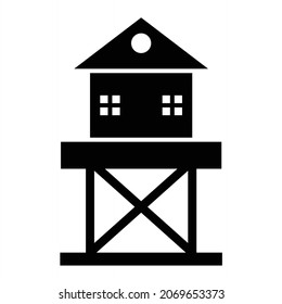 Diseño de iconos de glifos de vigilancia de vectores
