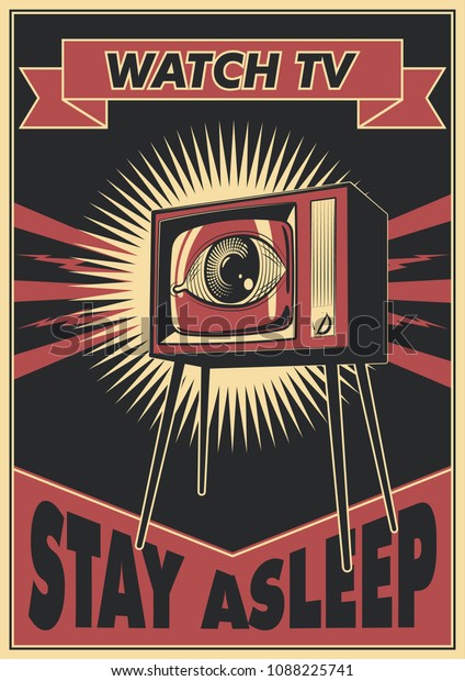 Vector Watch TV\
Propaganda Poster Obey\
Style