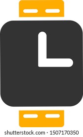 Vector watches flat icon. Vector pictogram style is a flat symbol watches icon on a white background.