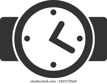 Vector watches flat icon. Vector pictogram style is a flat symbol watches icon on a white background.