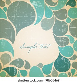 Vector water abstract retro background with place for your text