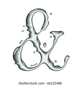 Vektorwasserampersand - Wasserschrift