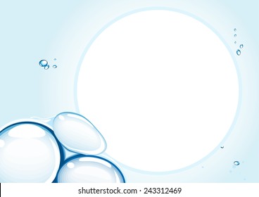 Vector water background with place for text.