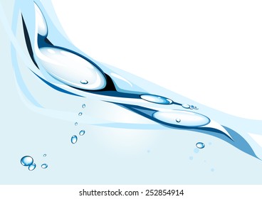Vector water background with place for text. Can be used as flyer, cover, business cards, envelope, and brochure background.