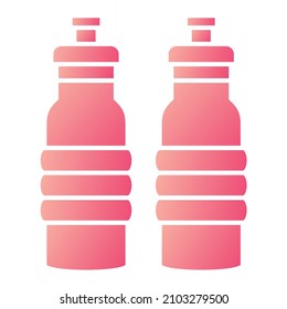  Vector Water Bottles Glyph Gradient Icon Design
