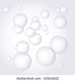 Vector water bubbles background