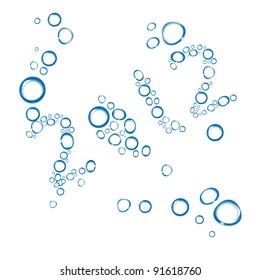 Vector Water Bubbles Forming New Year 2012 Design