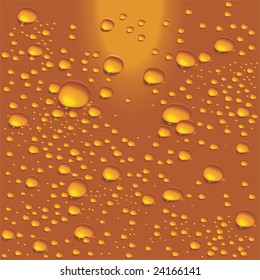 Vector water bubbles on beer glass