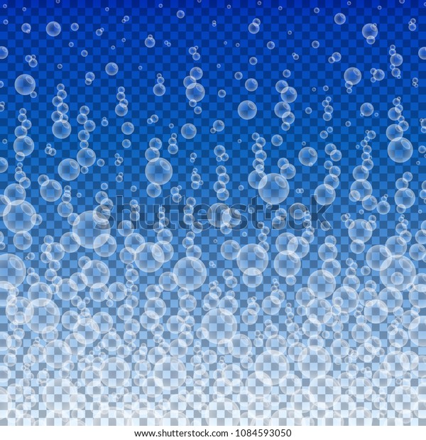 Vector Water Bubbles On Transparent Background Stock Vector