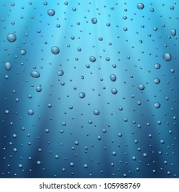 vector water bubles blue background