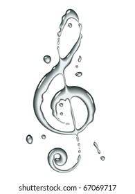 Vector water clef symbol - Water font