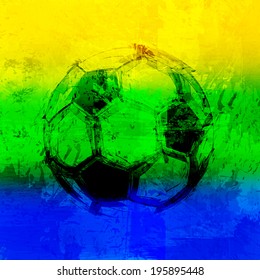 Vector Water Color Background With Ball