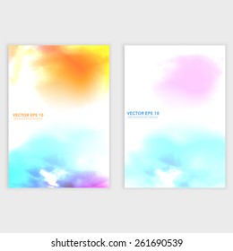 Vector water color cloud. There is blank place for your text.