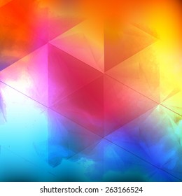 Vector water color cloud. There is blank place for your text.