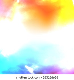 Vector water color cloud. There is blank place for your text.
