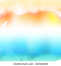 Vector water color cloud. There is blank place for your text.