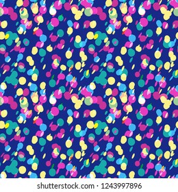 Vector water color dots seamless background pattern with color blue yellow magenta green