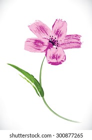 vector water color flower