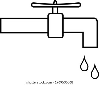 vector water coming out of the tap
