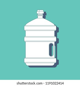 Vector water for cooler. Transparent bottle for office. Water delivery mock up