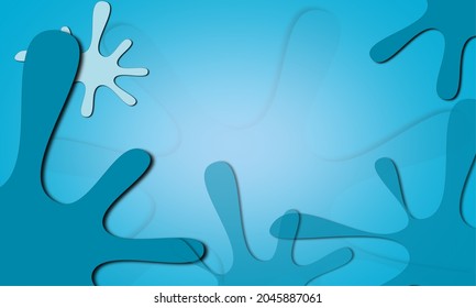 Vector of water drop abstract background. soft blue background