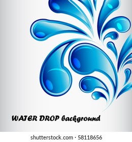Vector water drop background