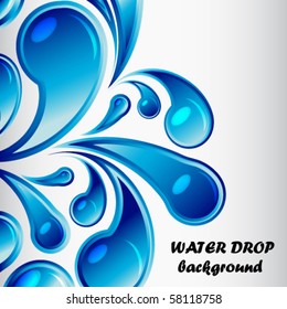 Vector water drop background