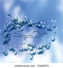 Vector Water Drop and Clean Sky