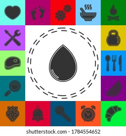 vector water drop icon illustration, nature rain symbol isolated. Flat pictogram - simple icon