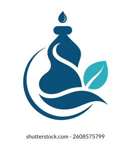 Vector water drop icon illustration, a cute nature symbol