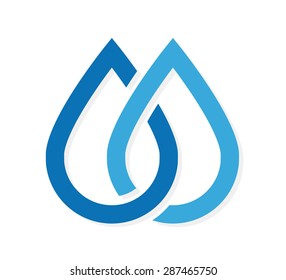 Icono o logotipo de la gota de agua del vector